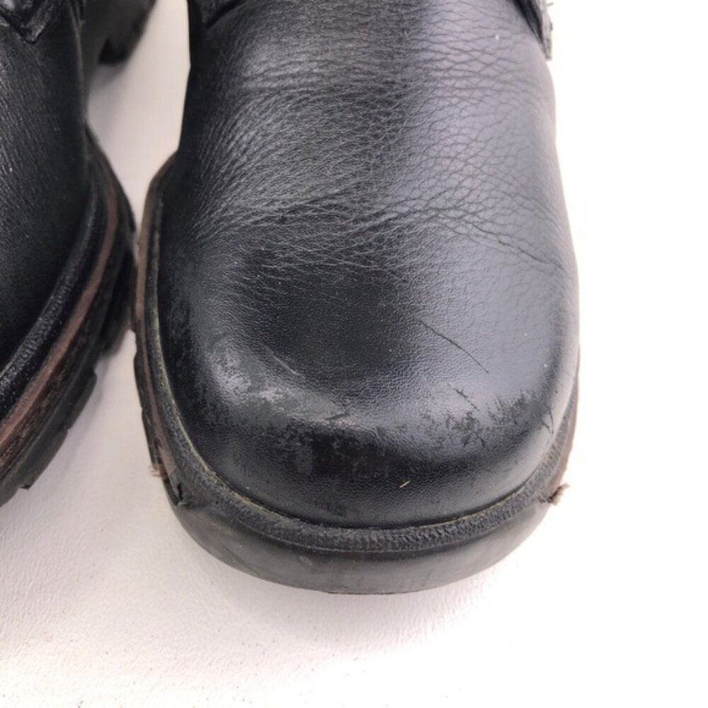Blondo Black Leather Lace up Winter Ankle Boots 8M - Picture 14 of 14